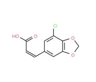 (2E)-3-(7-chloro-1,3-benzodioxol-5-yl)acrylic acid - chemical structure image