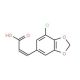 (2E)-3-(7-chloro-1,3-benzodioxol-5-yl)acrylic acid - chemical structure image