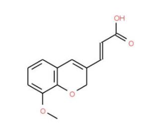 (2E)-3-(8-methoxy-2H-chromen-3-yl)acrylic acid - chemical structure image