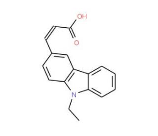 (2E)-3-(9-ethyl-9H-carbazol-3-yl)acrylic acid (CAS 24122-82-5) - chemical structure image