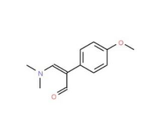 (2E)-3-(dimethylamino)-2-(4-methoxyphenyl)acrylaldehyde - chemical structure image