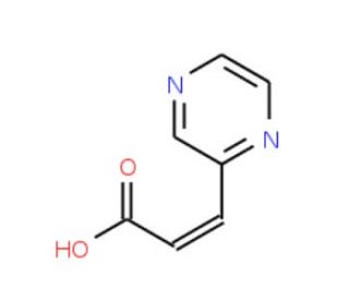 (2E)-3-(pyrazin-2-yl)prop-2-enoic acid - chemical structure image