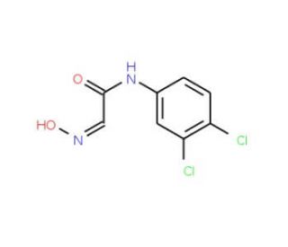 (2E)-N-(3,4-dichlorophenyl)-2-(hydroxyimino)acetamide (CAS 6662-53-9) - chemical structure image