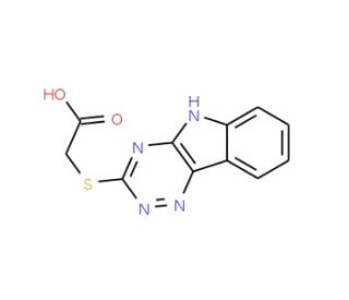 (2H-[1,2,4]Triazino[5,6-b]indol-3-ylsulfanyl)-acetic acid - chemical structure image