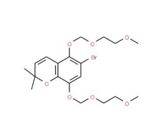 2H-1-Benzopyran, 6-bromo-5,8-bis[(2-methoxyethoxy)methoxy]-2,2-dimethyl- (9CI) (CAS 557757-31-0) - chemical structure image