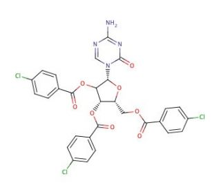 2&prime;,3&prime;,5&prime;-Tri-O-(4-chlorobenzoyl) 5-Azacytidine - chemical structure image