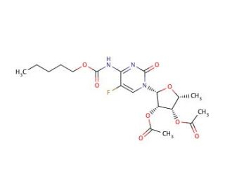 2&prime;,3&prime;-Di-O-acetyl-5&prime;-deoxy-5-fluoro-N<sup>4</sup>-(pentoxycarbonxyl)cytidine (CAS 162204-20-8) - chemical structure image