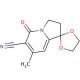 2′,3′-Dihydro-7′-methyl-5′-oxo-spiro[1,3-dioxolane-2,1′(5′H)-indolizine]-6′-carbonitrile - chemical structure image