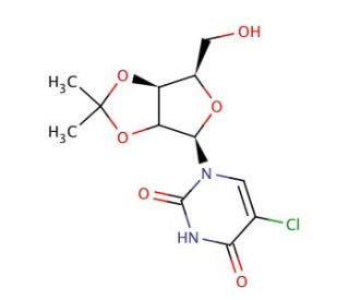 2&prime;,3&prime;-O-Isopropylidene-5-chlorouridine - chemical structure image