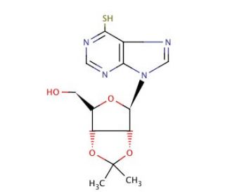 2&prime;,3&prime;-O-Isopropylidene-6-mercaptopurine riboside (CAS 5856-48-4) - chemical structure image