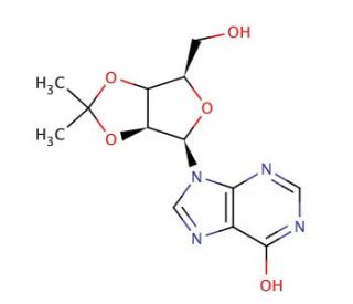 2&prime;,3&prime;-O-Isopropylideneinosine (CAS 2140-11-6) - chemical structure image
