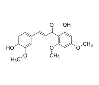 2&prime;,4-Dihydroxy-3&prime;,4&prime;,6&prime;-trimethoxychalcone (CAS 69616-74-6) - chemical structure image