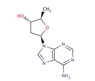 2&prime;,5&prime;-Dideoxyadenosine (CAS 6698-26-6) - chemical structure image
