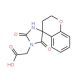 (2′,5′-dioxo-2,3-dihydro-1′H-spiro[chromene-4,4′-imidazolidin]-1′-yl)acetic acid - chemical structure image