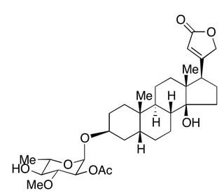 2&prime;-Acetylneriifolin (CAS 25633-33-4) - chemical structure image