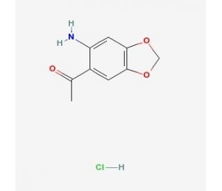 2&prime;-Amino-4&prime;,5&prime;-methylenedioxyacetophenone hydrochloride (CAS 93983-01-8) - chemical structure image