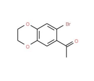 2&prime;-Bromo-4&prime;,5&prime;-(ethylenedioxy)acetophenone (CAS 59820-90-5) - chemical structure image