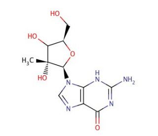 2&prime;-C-&beta;-Methyl Guanosine (CAS 374750-30-8) - chemical structure image