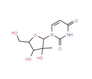 2&prime;-C-Methyluridine (CAS 31448-54-1) - chemical structure image