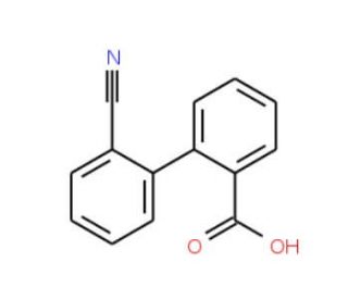 2&prime;-cyano-1,1&prime;-biphenyl-2-carboxylic acid (CAS 57743-13-2) - chemical structure image