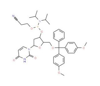 2&prime;-Deoxy-5&prime;-O-DMT-pseudouridine 3&prime;-CE phosphoramidite (CAS 289712-98-7) - chemical structure image