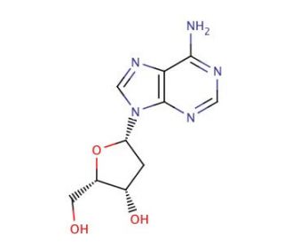 2&prime;-Deoxy-&beta;-L-adenosine (CAS 14365-45-8) - chemical structure image