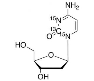 2&prime;-Deoxy Cytidine-13C,15N2 (CAS 207121-53-7 (unlabeled)) - chemical structure image