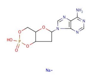 2&prime;-Deoxyadenosine 3&prime;:5&prime;-cyclic monophosphate sodium salt (CAS 93839-95-3) - chemical structure image