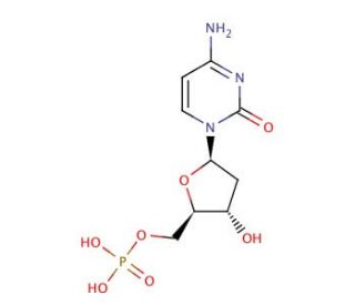 2&prime;-Deoxycytidine 5&prime;-monophosphate (CAS 1032-65-1) - chemical structure image