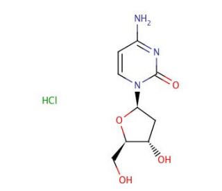 2&prime;-Deoxycytidine hydrochloride (CAS 3992-42-5) - chemical structure image