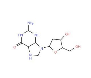 2&prime;-Deoxyguanosine-13C,15N2 (CAS 312693-72-4 (unlabeled)) - chemical structure image