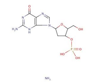 2&prime;-Deoxyguanosine 3&prime;-monophosphate ammonium salt (CAS 102783-49-3) - chemical structure image