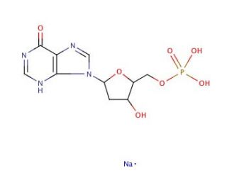 2&prime;-Deoxyinosine 5&prime;-monophosphate disodium salt (CAS 14999-52-1) - chemical structure image