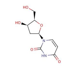 2&prime;-Deoxyuridine (CAS 951-78-0) - chemical structure image