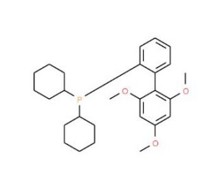 2&prime;-Dicyclohexylphosphino-2,4,6-trimethoxybiphenyl (CAS 1000171-05-0) - chemical structure image