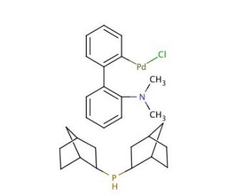 2&prime;-(Dimethylamino)-2-biphenylyl-palladium(II) chloride Dinorbornylphosphine complex (CAS 359803-53-5) - chemical structure im