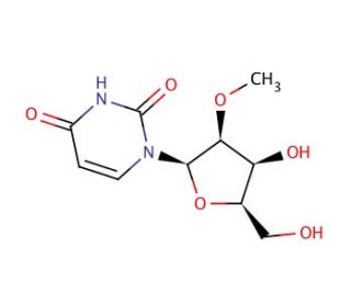 2&prime;-O-Methyl Uridine (CAS 2140-76-3) - chemical structure image