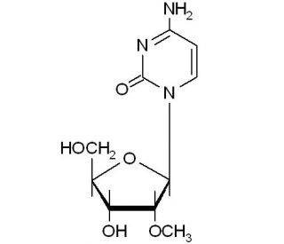 2&prime;-O-Methylcytidine (CAS 2140-72-9) - chemical structure image