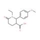 (2R,3R)-1-Ethyl-2-(4-methoxy-phenyl)-6-oxo-piperidine-3-carboxylic acid - chemical structure image