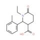 (2R,3R)-1-Ethyl-6-oxo-2-o-tolyl-piperidine-3-carboxylic acid - chemical structure image