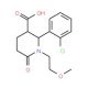 (2R,3R)-2-(2-Chloro-phenyl)-1-(2-methoxy-ethyl)-6-oxo-piperidine-3-carboxylic acid - chemical structure image