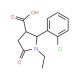 (2R,3R)-2-(2-Chloro-phenyl)-1-ethyl-5-oxo-pyrrolidine-3-carboxylic acid - chemical structure image