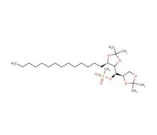 (2R,3R,4R,5R)-1,2:4,5-Di-O-isopropylidene-3-nonadecanol Methanesulfonate (CAS 570414-09-4) - chemical structure image