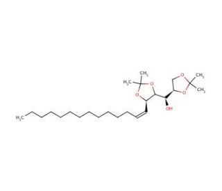 (2R,3R,4S,5R)1,2:4,5-Di-O-isopropylidene-3-hydroxy-6-nonadecene - chemical structure image