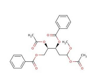 (2R,3S)-2,5-Di-O-acetyl-1,3-di-O-benzoyl-5-methoxypentane - chemical structure image