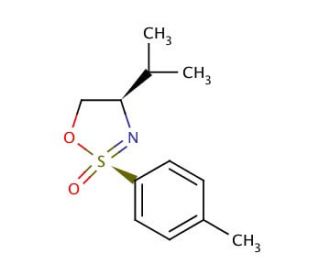 (2R,4R)-(&plus;)-4,5-Dihydro-4-isopropyl-2-(p-tolyl)-1,2 4,3-oxathiazole 2-oxide (CAS 170900-87-5) - chemical structure image