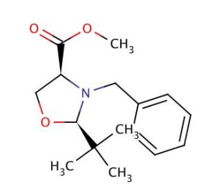 (2R,4S)-N-Benzyl-2-t-butyloxazolidine-4-carboxylic Acid, Methyl Ester (CAS 145451-89-4) - chemical structure image