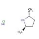 (−)-(2R,5R)-2,5-Dimethylpyrrolidine, Hydrochloride, 90% (contains meso-isomer) (CAS 70144-18-2) - chemical structure image
