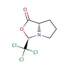 (2R,5S)-2-Trichloromethyl-3-oxa-1-azabicyclo[3.3.0]octan-4-one (CAS 97538-67-5) - chemical structure image