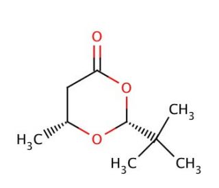(2R,6R)-2-tert-Butyl-6-methyl-1,3-dioxan-4-one (CAS 100017-18-3) - chemical structure image